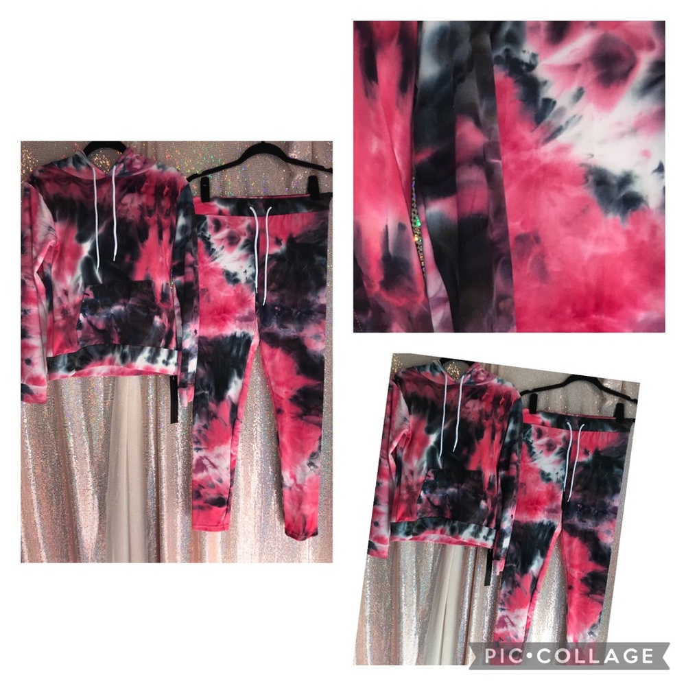 Tie-dye jump suit
